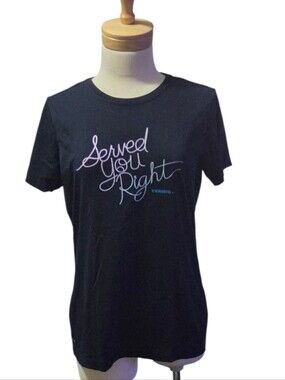 Nike Black 'Served You Right' Graphic Tennis Tee. Size Xl
